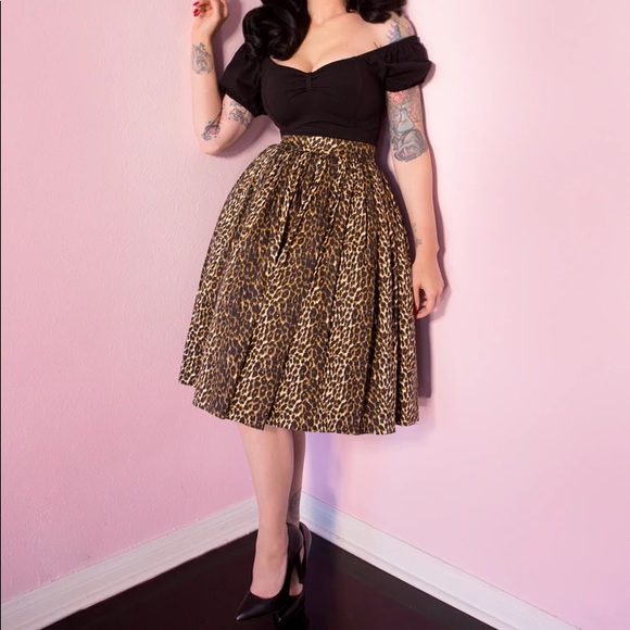 Vixen Leopard Swing Skirt - Picture 2 of 5